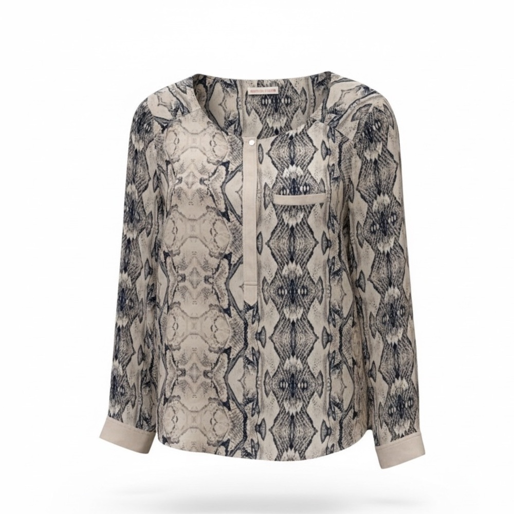 Rebecca Taylor snakeskin silk top, size 8
